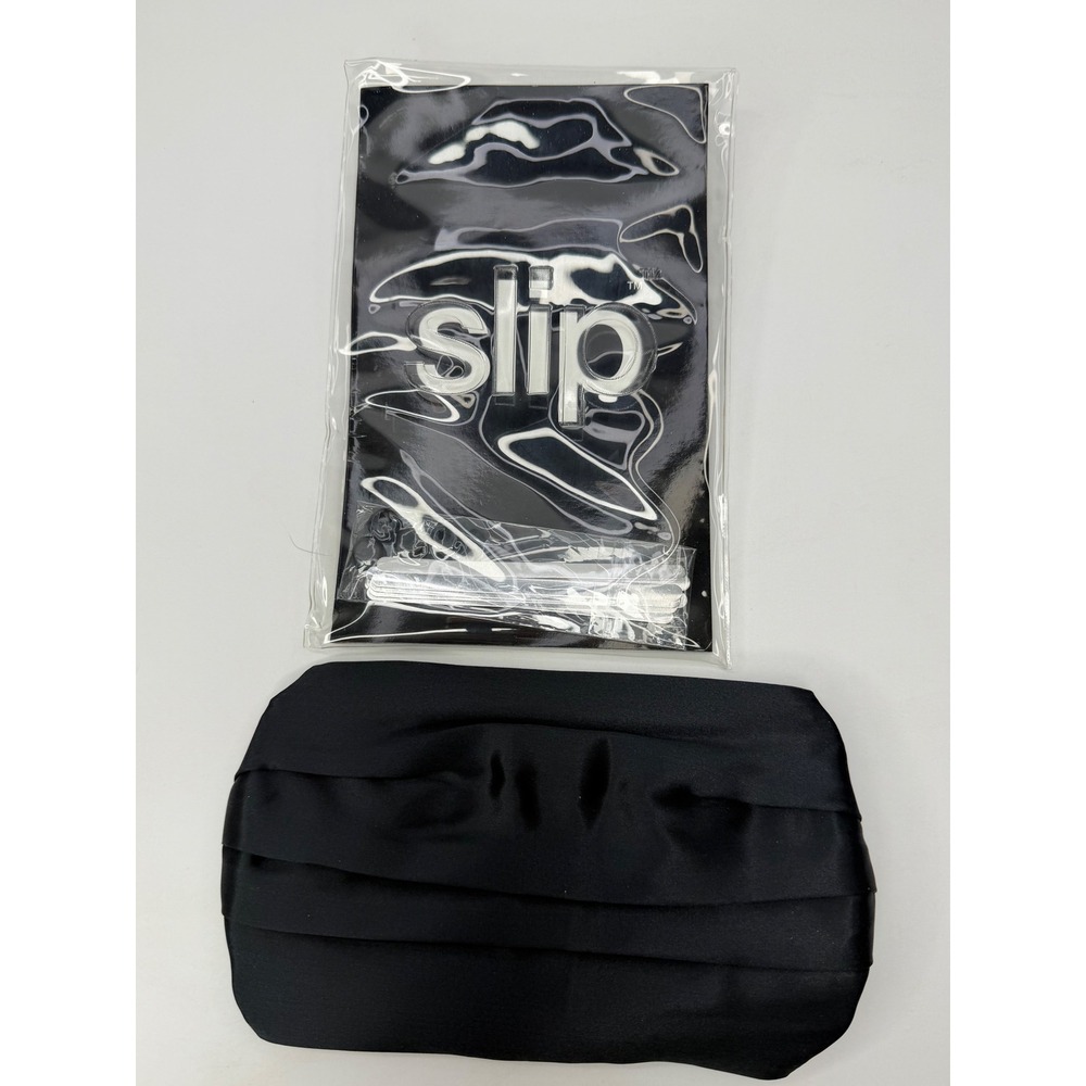 Slip Pure Silk Reusable Face Covering Black Mulberry Silk Adjustable Mask NWT
